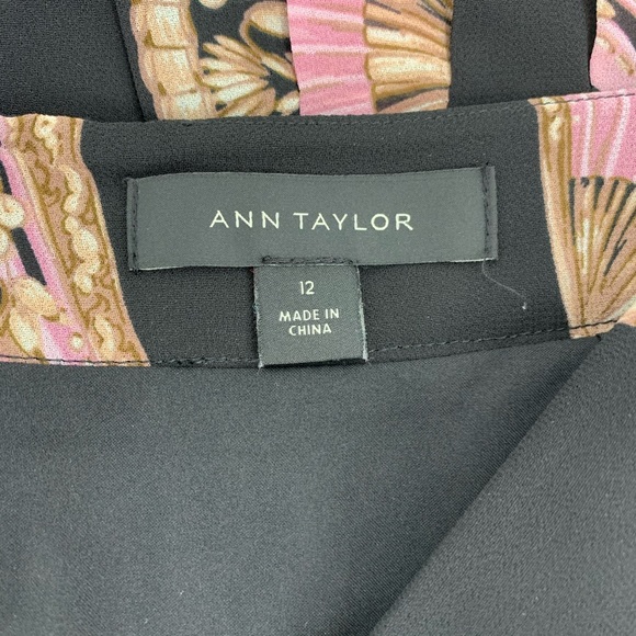 Ann Taylor Fan Floral Side Tie Pleated Skirt - Picture 5 of 7